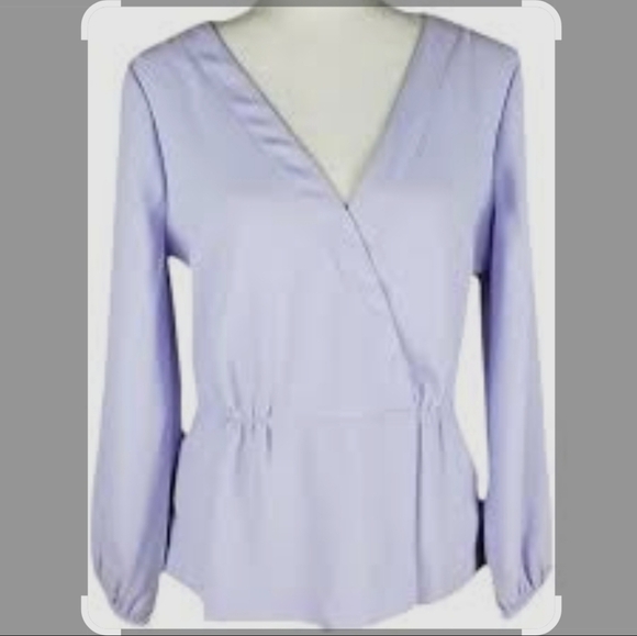 J. Crew Light Purple Wrap Blouse - Picture 1 of 9